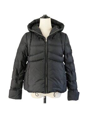 Prada Sport Hooded Down Jacket 40 Black